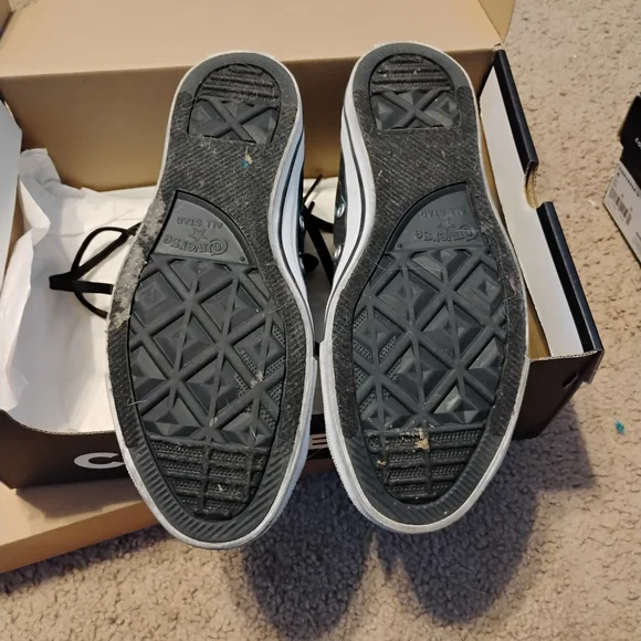 Converse Black and White High-Top Sneakers - Picture 5 of 6